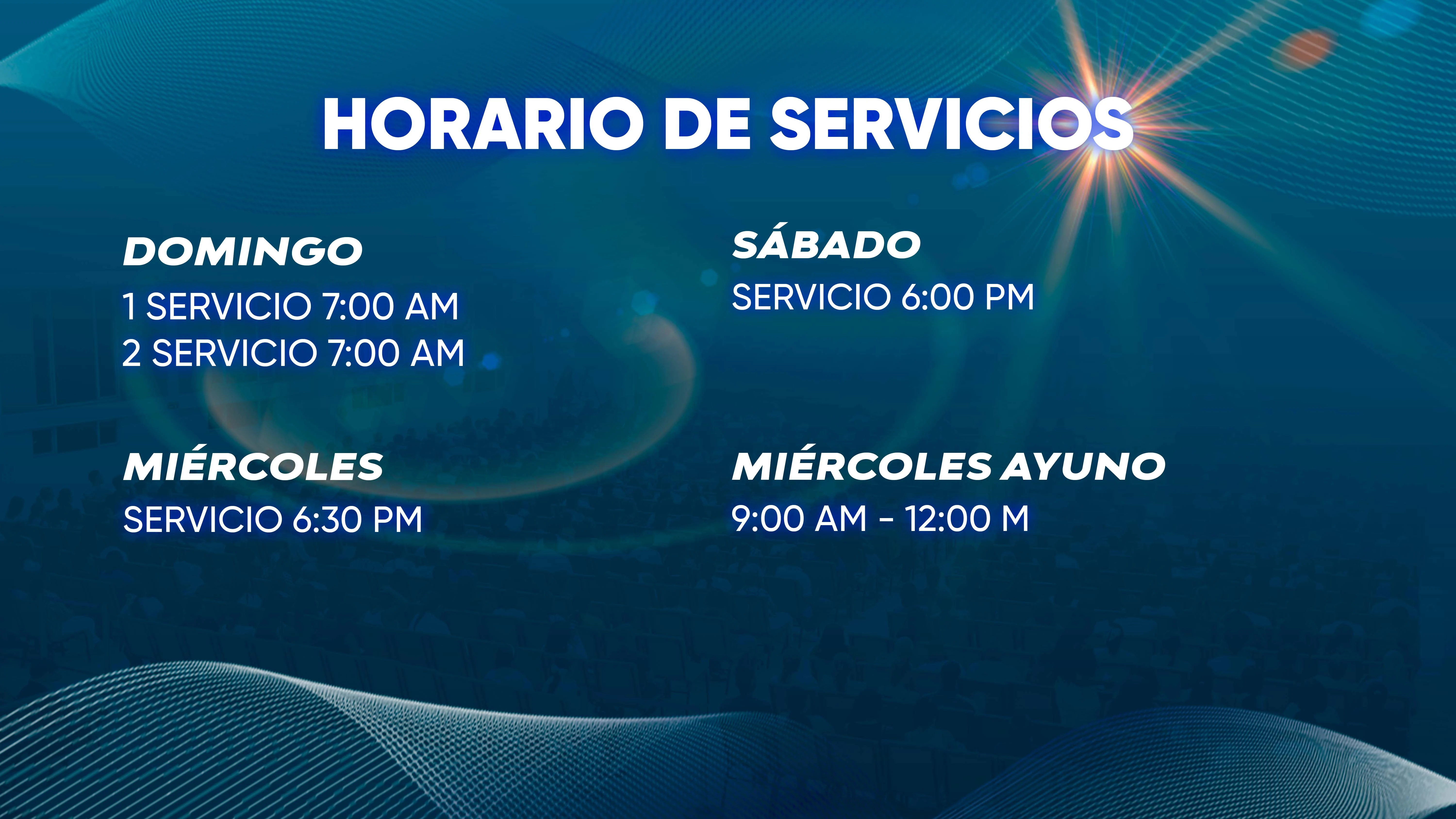 Horarios servicios Jesús Rey